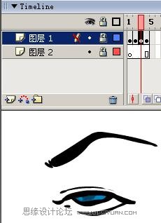 Flash制作卡通人物眨眼動(dòng)畫(huà)的方法,PS教程,思緣教程網(wǎng)