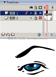 Flash制作卡通人物眨眼動(dòng)畫(huà)的方法,PS教程,思緣教程網(wǎng)
