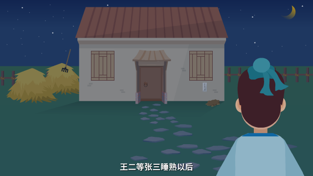 此地?zé)o銀三百兩原畫(huà)設(shè)計(jì)鏡頭十二（夜晚，王二走向張三家）.png