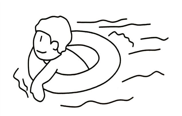 在水里游泳的小男孩簡(jiǎn)筆畫怎么畫？.jpg