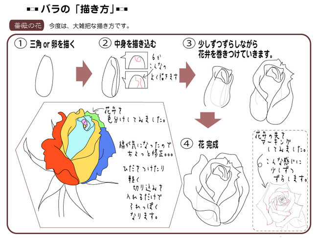 各種花的簡單畫法，一步一步教你畫鮮花
