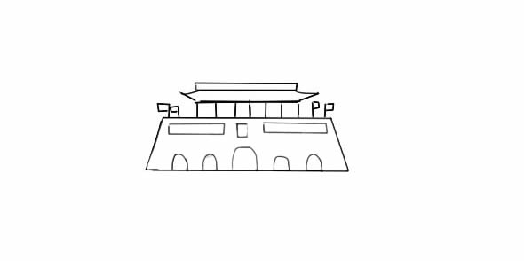 北京天安門怎么畫_威武的天安門簡(jiǎn)筆畫畫法步驟教程