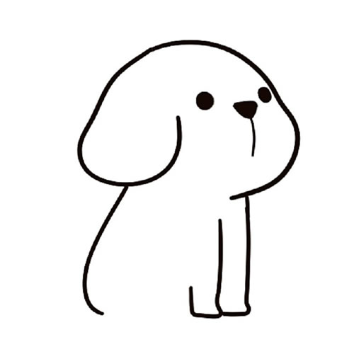 可愛(ài)小狗簡(jiǎn)筆畫圖片