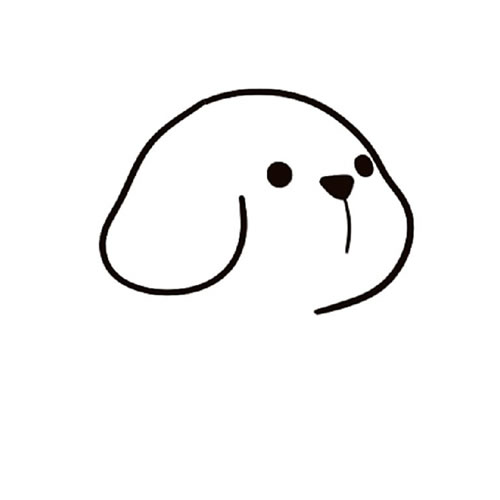 可愛(ài)小狗簡(jiǎn)筆畫圖片