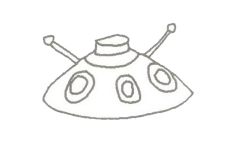 飛碟簡(jiǎn)筆畫 UFO飛碟簡(jiǎn)筆畫圖片