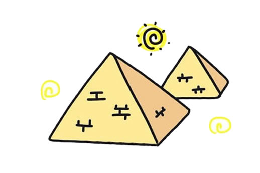 金字塔簡(jiǎn)筆畫(huà) 埃及金字塔簡(jiǎn)筆畫(huà)手繪涂色