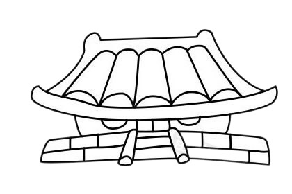 寺廟簡筆畫 寺廟簡筆畫圖片
