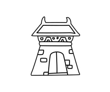 寺廟簡筆畫 寺廟簡筆畫圖片