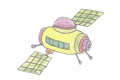 衛(wèi)星簡(jiǎn)筆畫