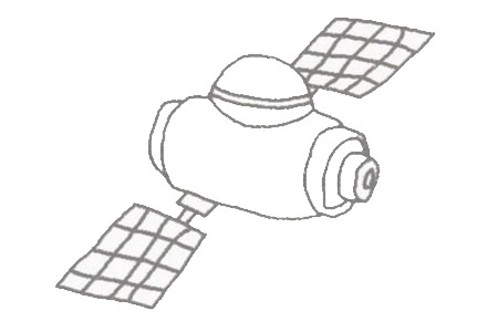 衛(wèi)星簡(jiǎn)筆畫圖片