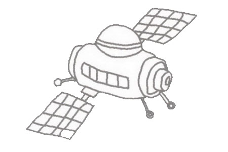 衛(wèi)星簡(jiǎn)筆畫圖片