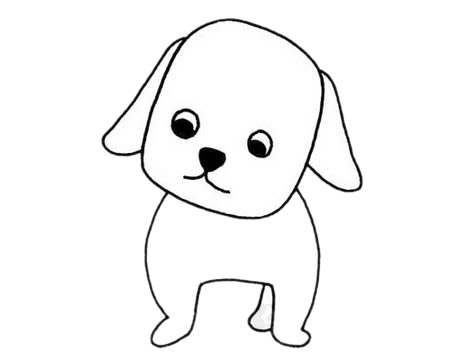 可愛的小狗簡(jiǎn)筆畫圖片