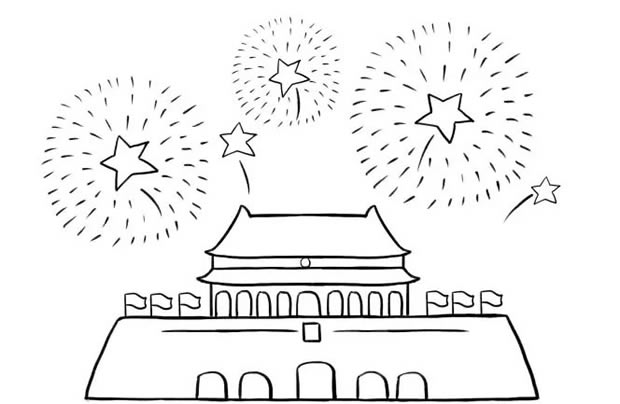 天安門(mén)兒童畫(huà)_國(guó)慶節(jié)北京天安門(mén)兒童簡(jiǎn)筆畫(huà)步驟畫(huà)法