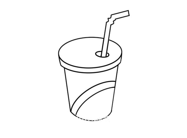 一杯可樂(lè)簡(jiǎn)筆畫畫法圖片