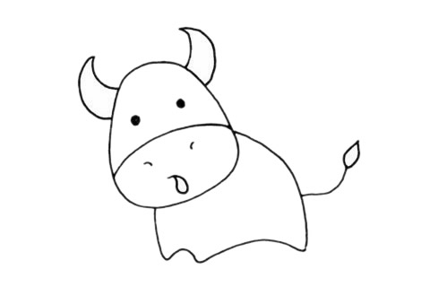 小牛簡(jiǎn)筆畫(huà)圖片