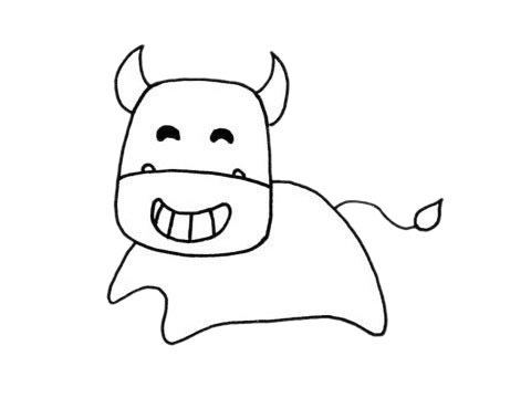 小牛簡(jiǎn)筆畫(huà)圖片