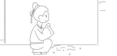 張三蹲在填好的坑旁，思考.jpg