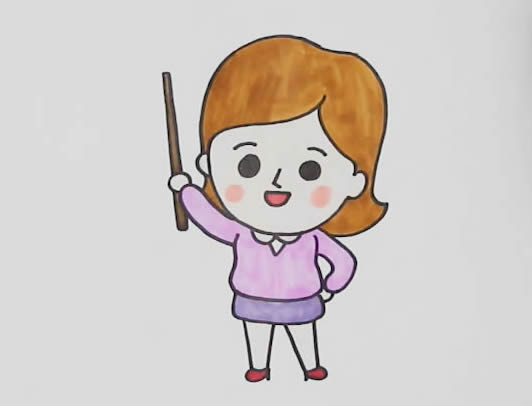 女老師 上課的女老師怎么畫簡筆畫簡單又好看