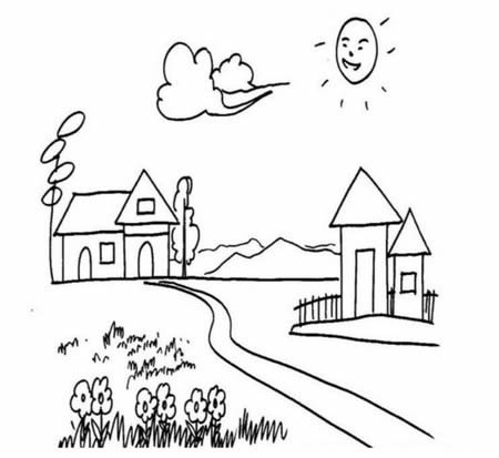 夏天風(fēng)景簡(jiǎn)筆畫圖片