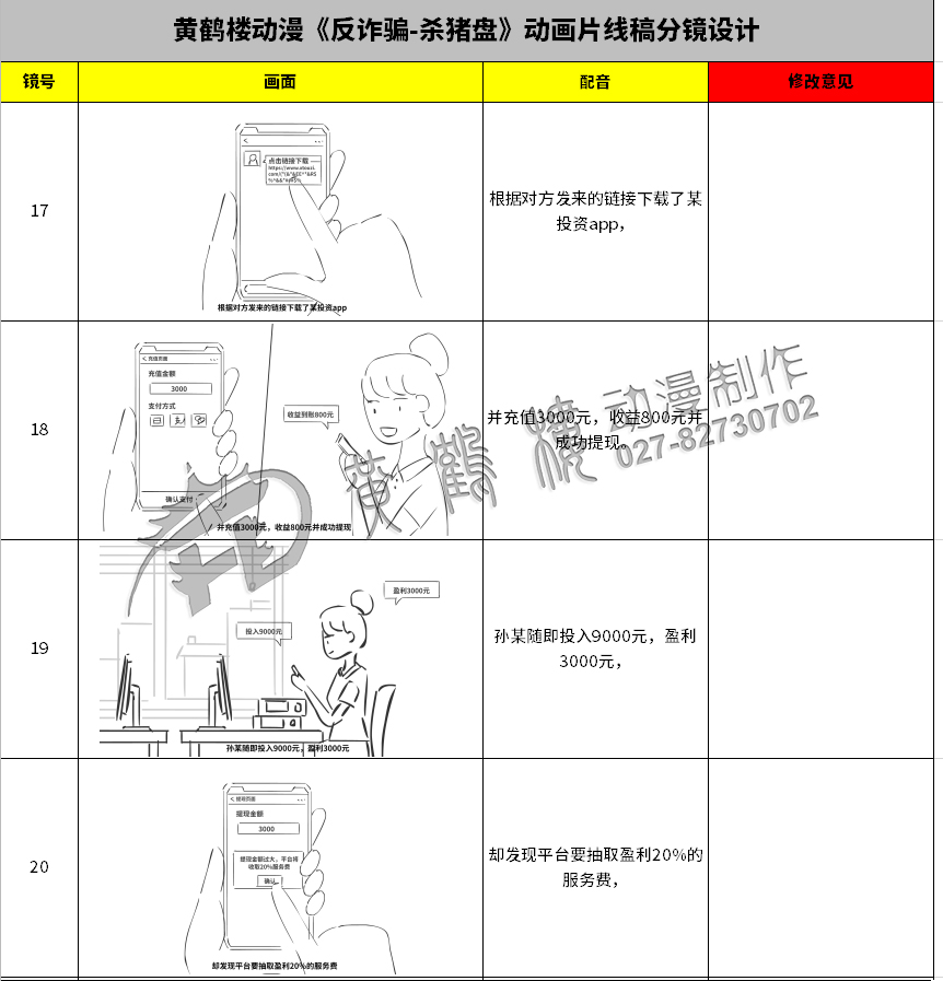黃鶴樓動漫《反詐騙-殺豬盤》動畫片線稿分鏡設(shè)計(jì)17-20.jpg