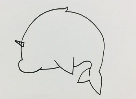 大魚(yú)海棠鯤簡(jiǎn)筆畫(huà)圖片帶顏色
