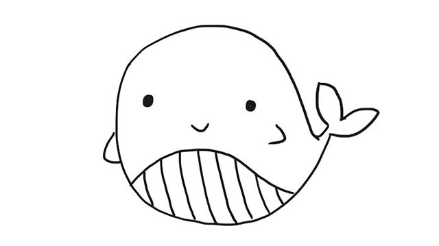 可愛(ài)鯨魚(yú)的簡(jiǎn)筆畫(huà)圖片大全