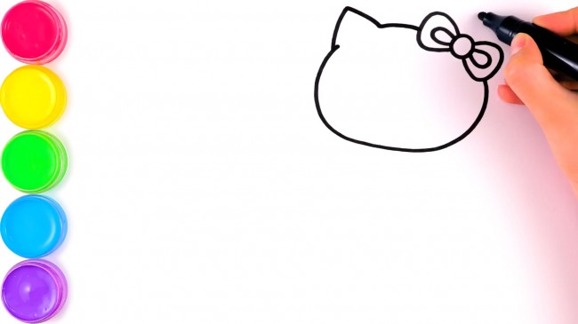 動(dòng)漫手繪hello kitty貓的畫法，hello kitty貓美人魚步驟教程
